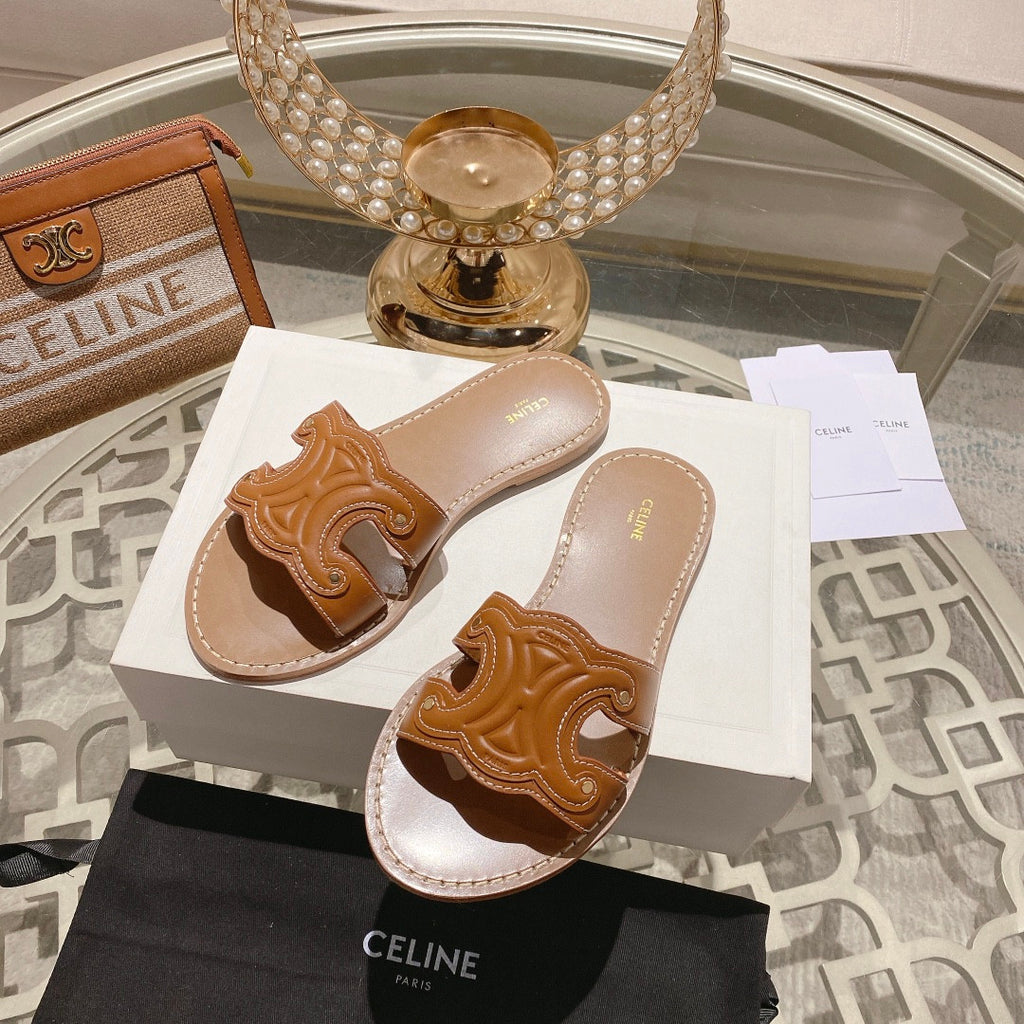 Papuci Celine maro