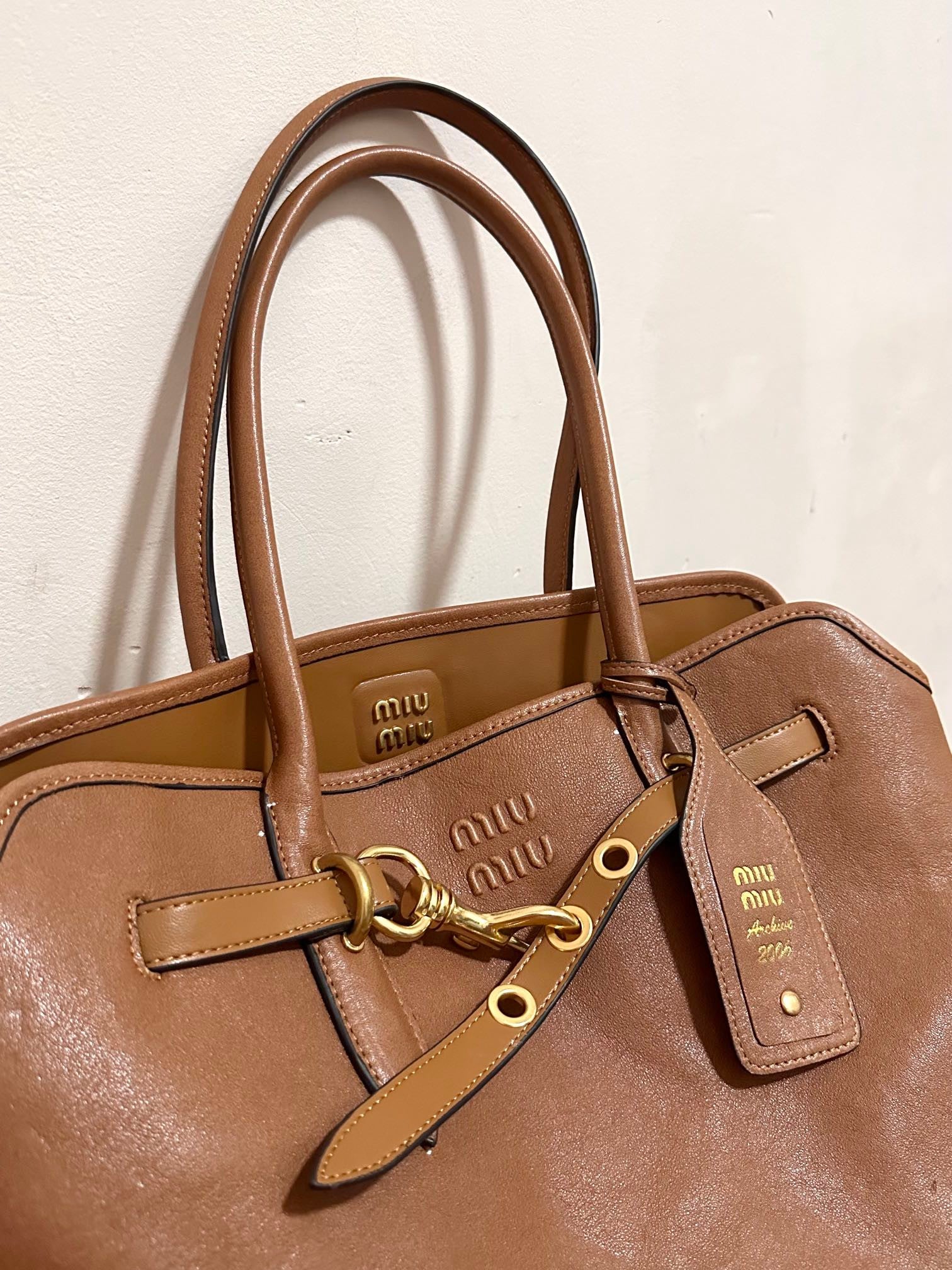 Miu Miu Aventure Nappa Leather Bag