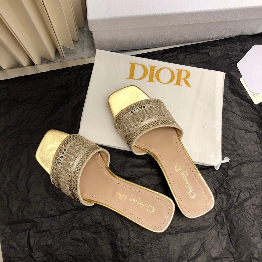 Sandale Dior aurii