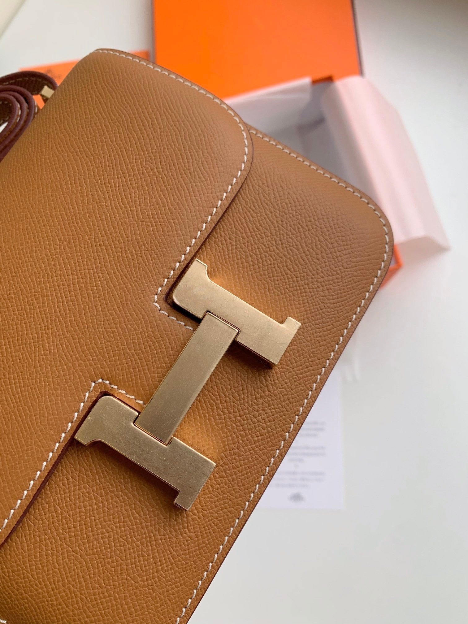 Hermes Constance bag brown