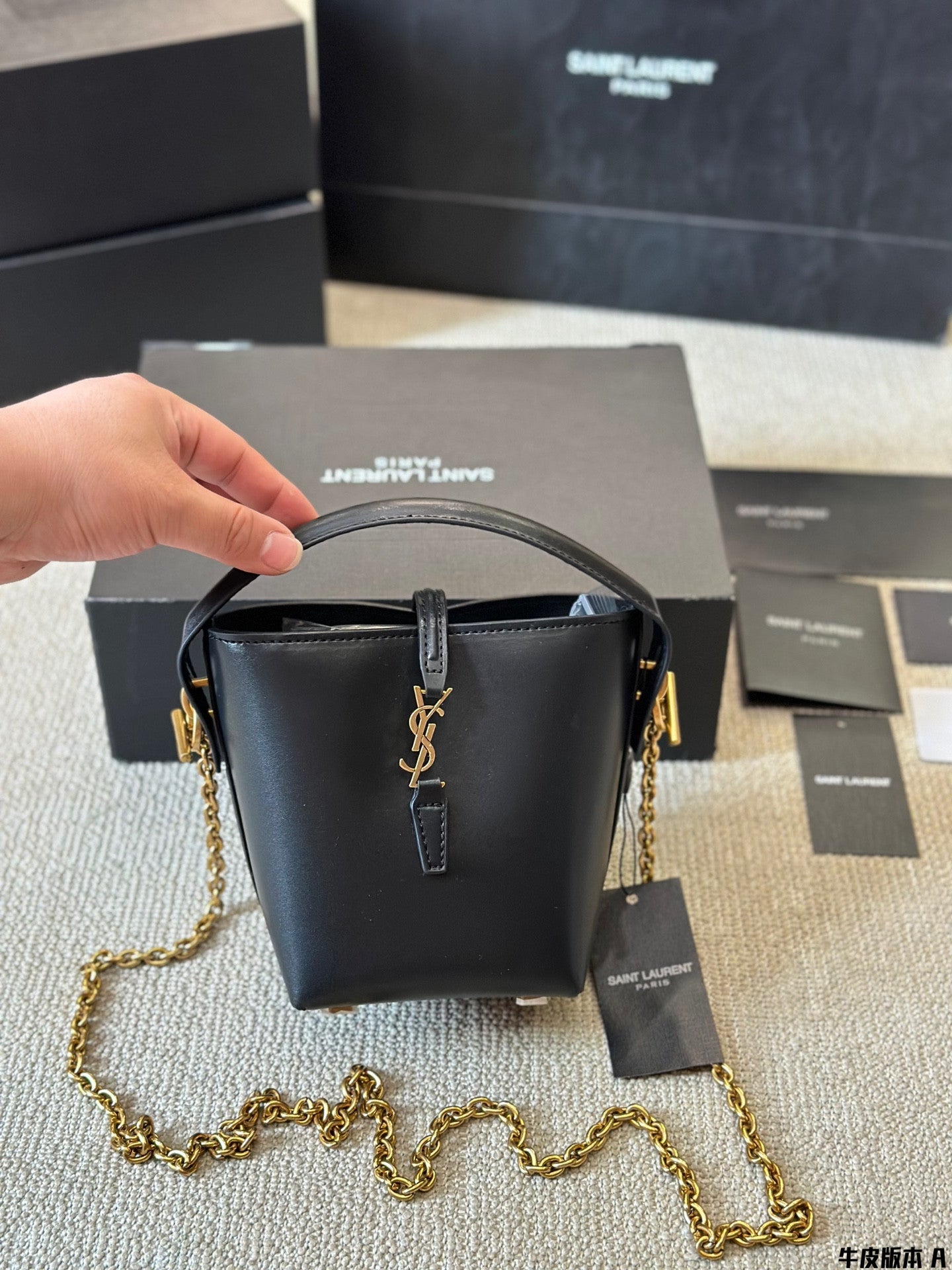 YSL Le 37 Mini In Shiny Leather