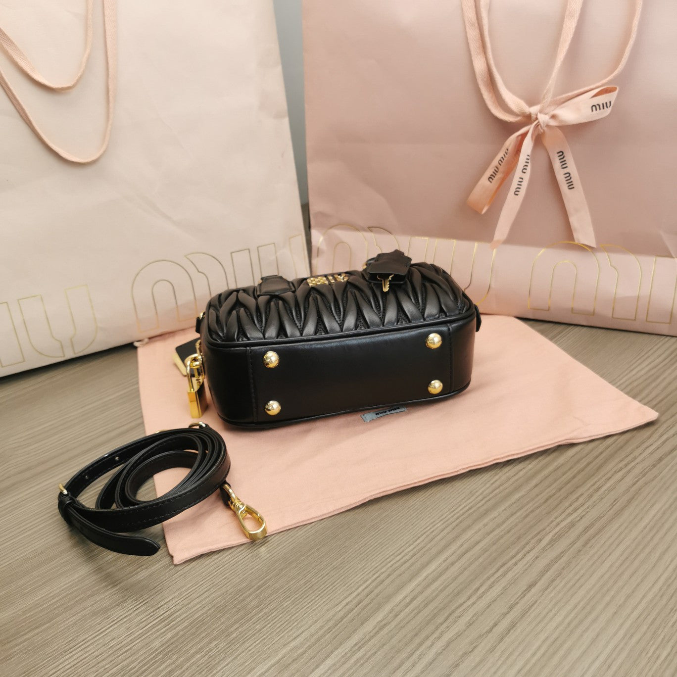 Miu Miu Matelasse bag black