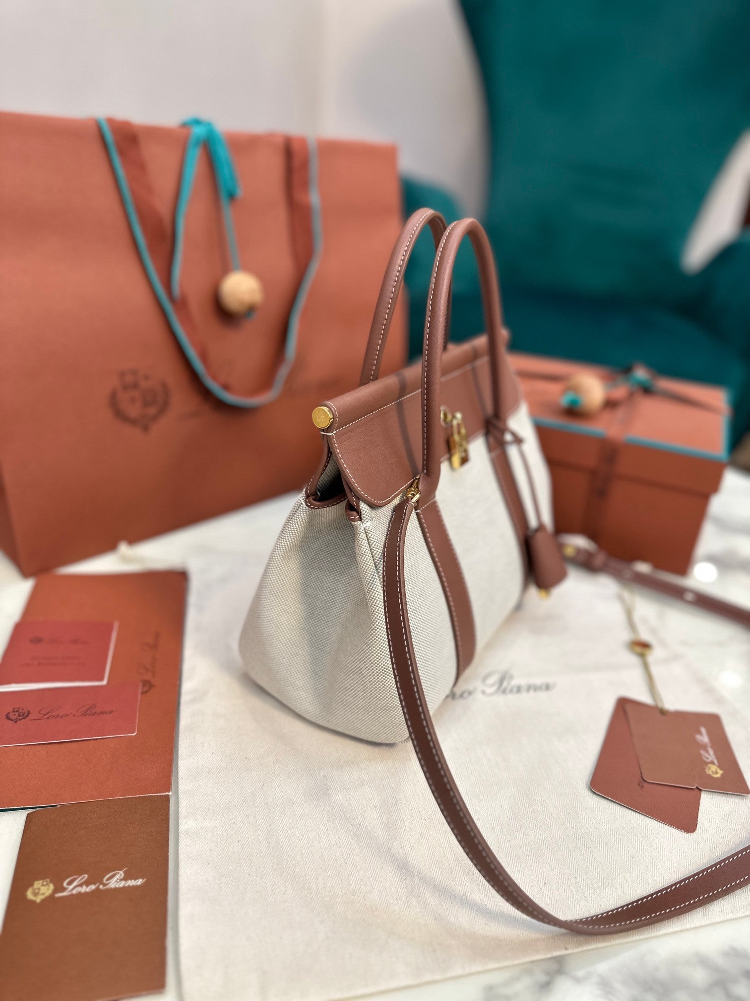 Loro Piana loom handbag