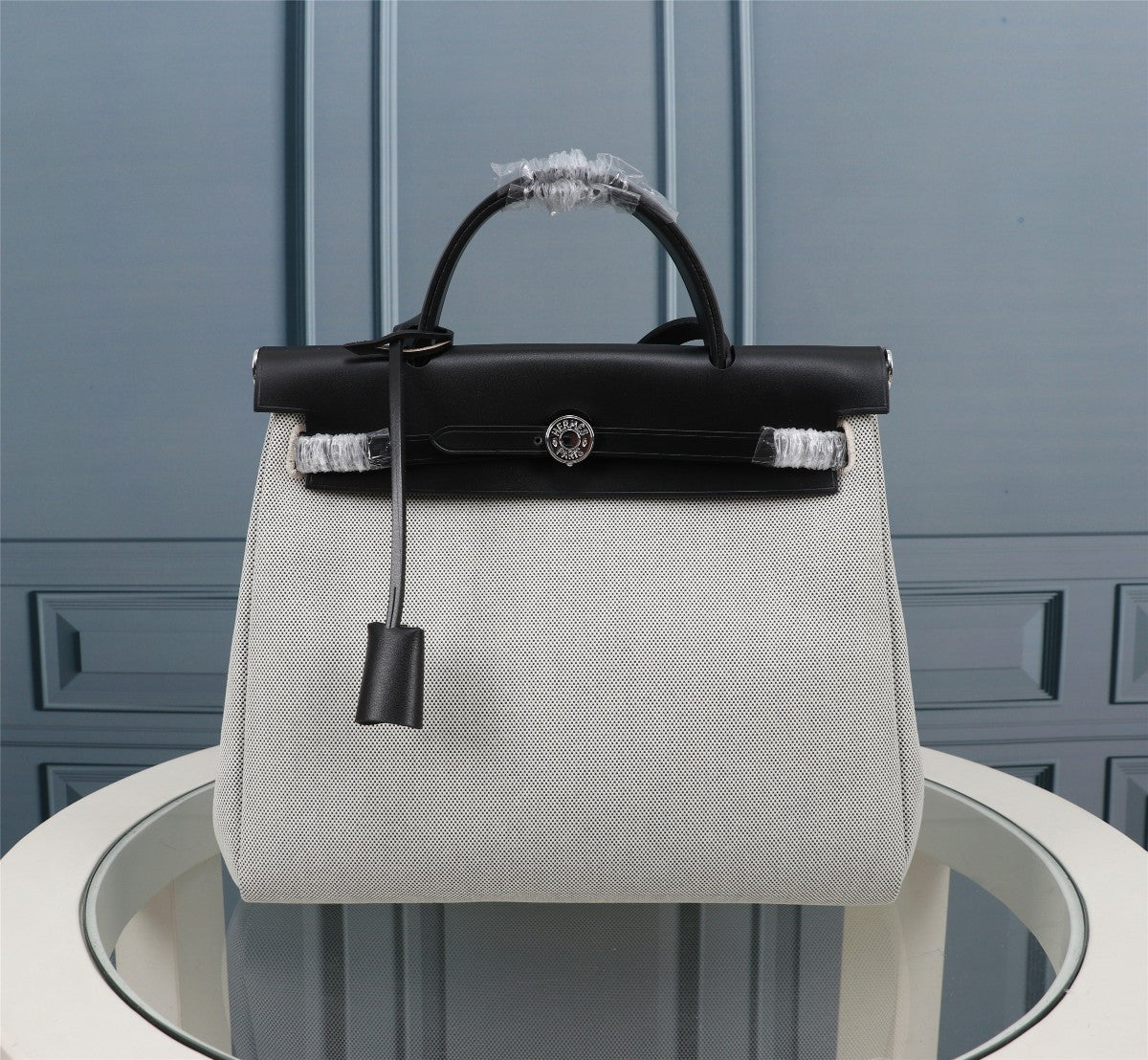 Hermes Herbag black beige