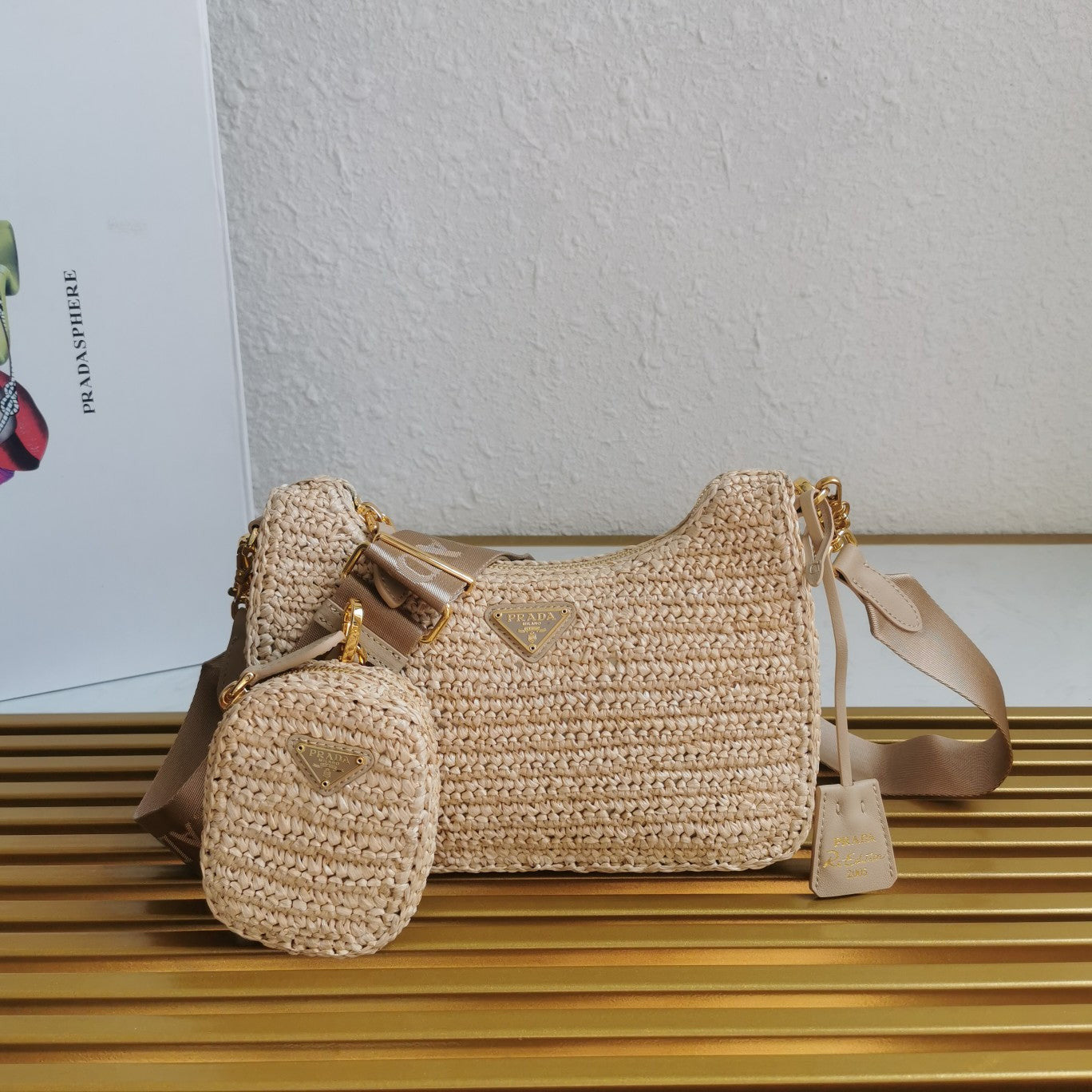 Prada Re-edition 2005 Raffia Bag