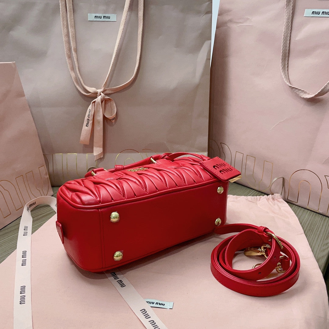 Miu Miu Metalasse red bag