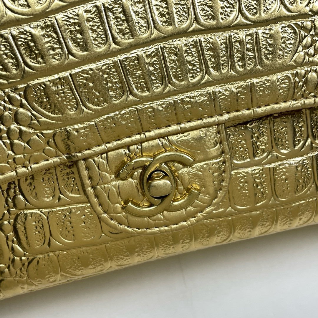 Chanel Croco Bag Gold
