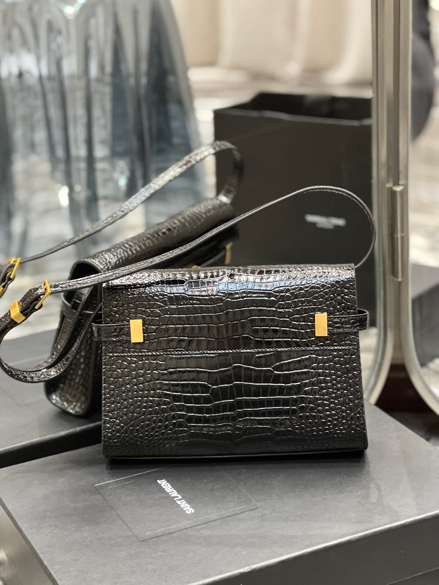 YSL Bag in croco Leather