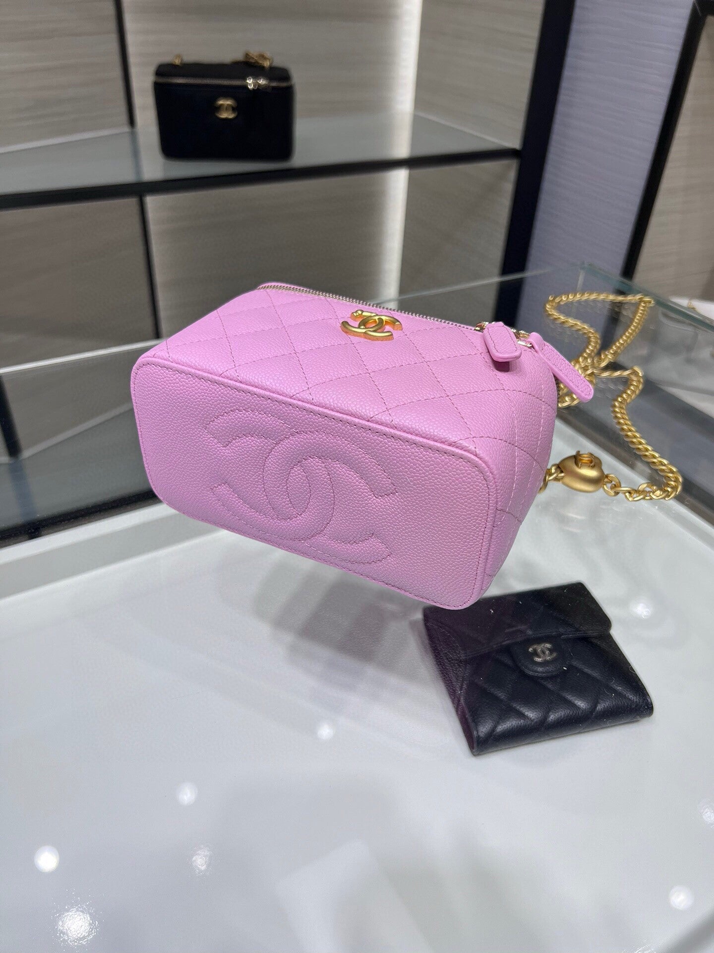 Chanel box bag pink