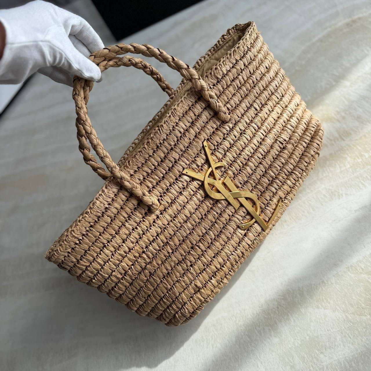 YSL straw bag