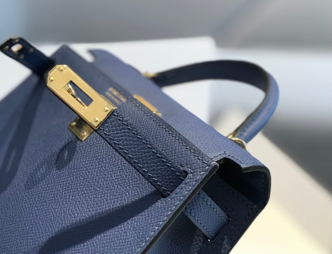 Hermes Kelly Mini In Blue