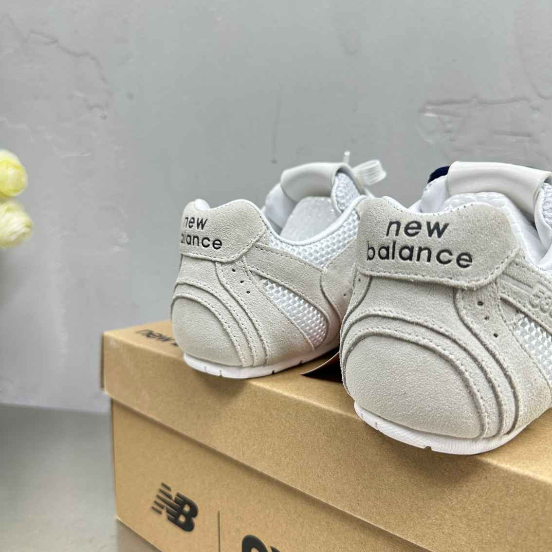 New Balance X Miu Miu white suede sneakers