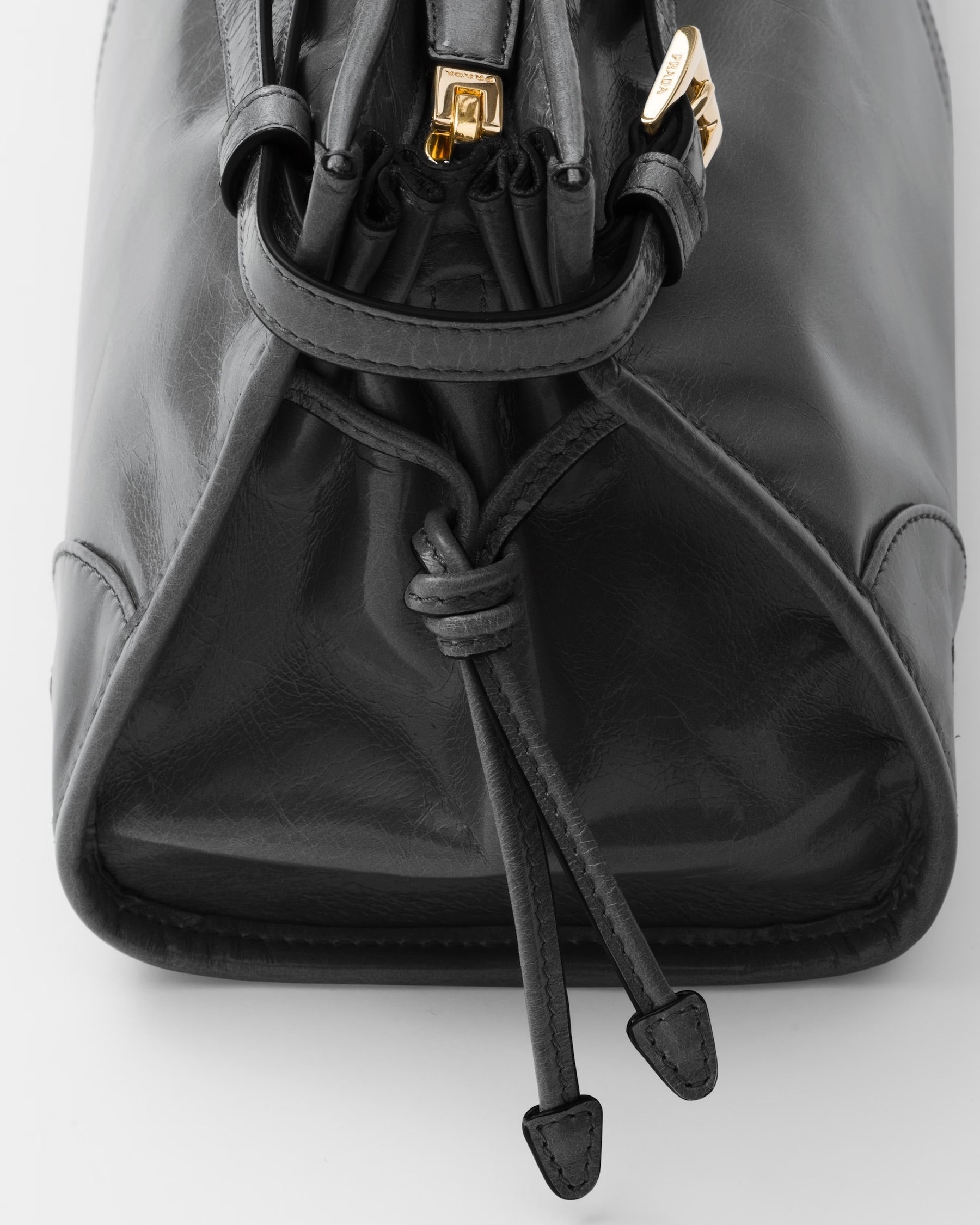 Prada Leather Handbag In Black