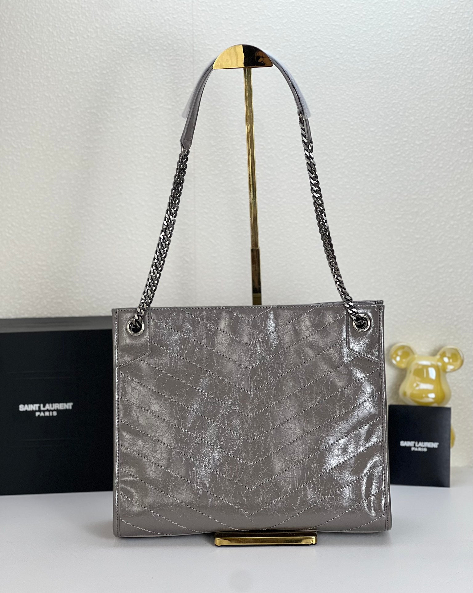 YSL Niki bag grey