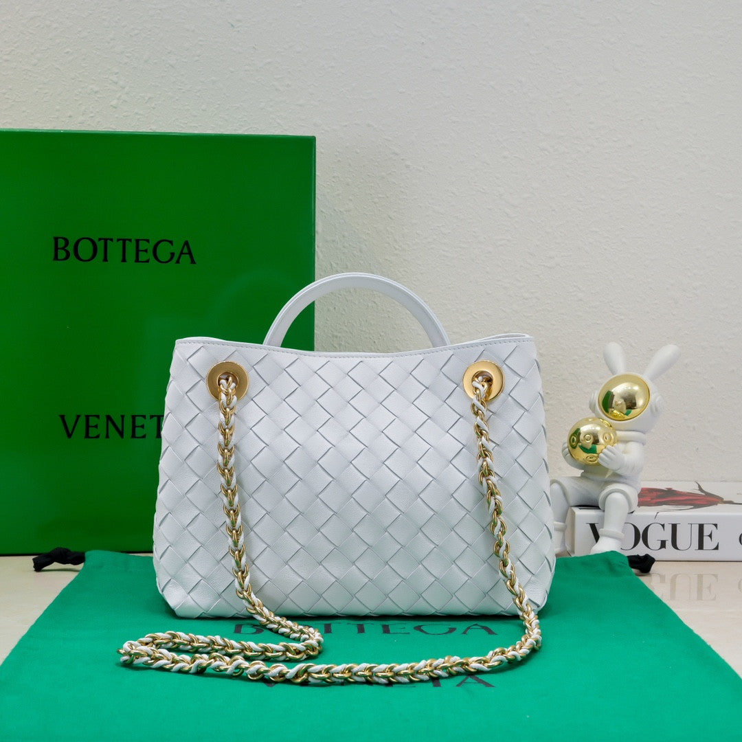 Bottega Venetta white bag