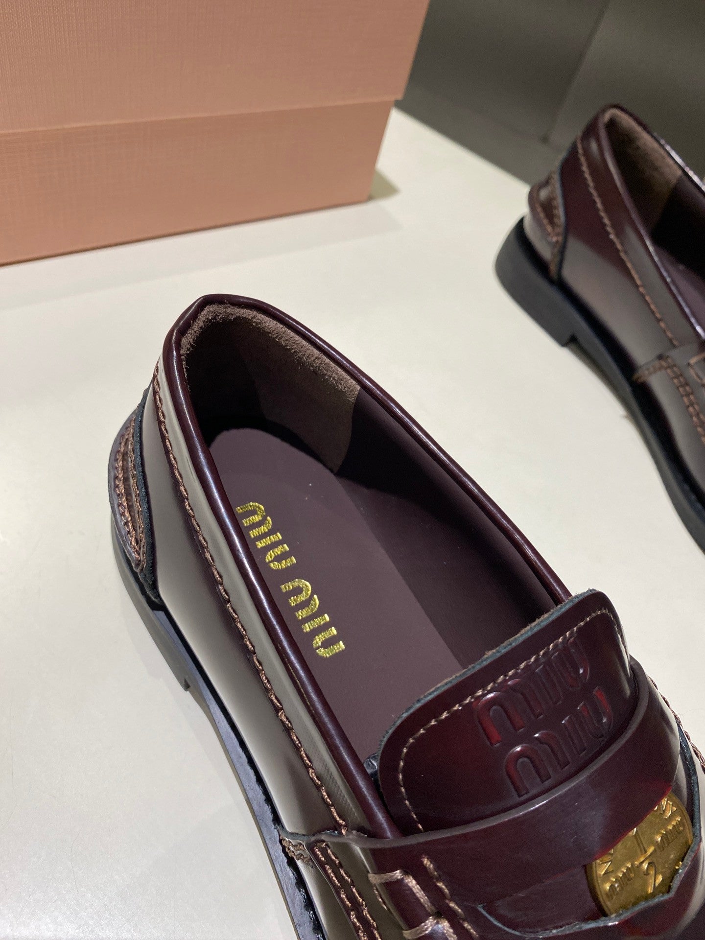 Miu Miu Loafers In Bordo