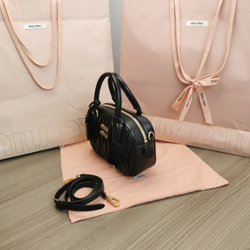 Miu Miu Matelasse bag black