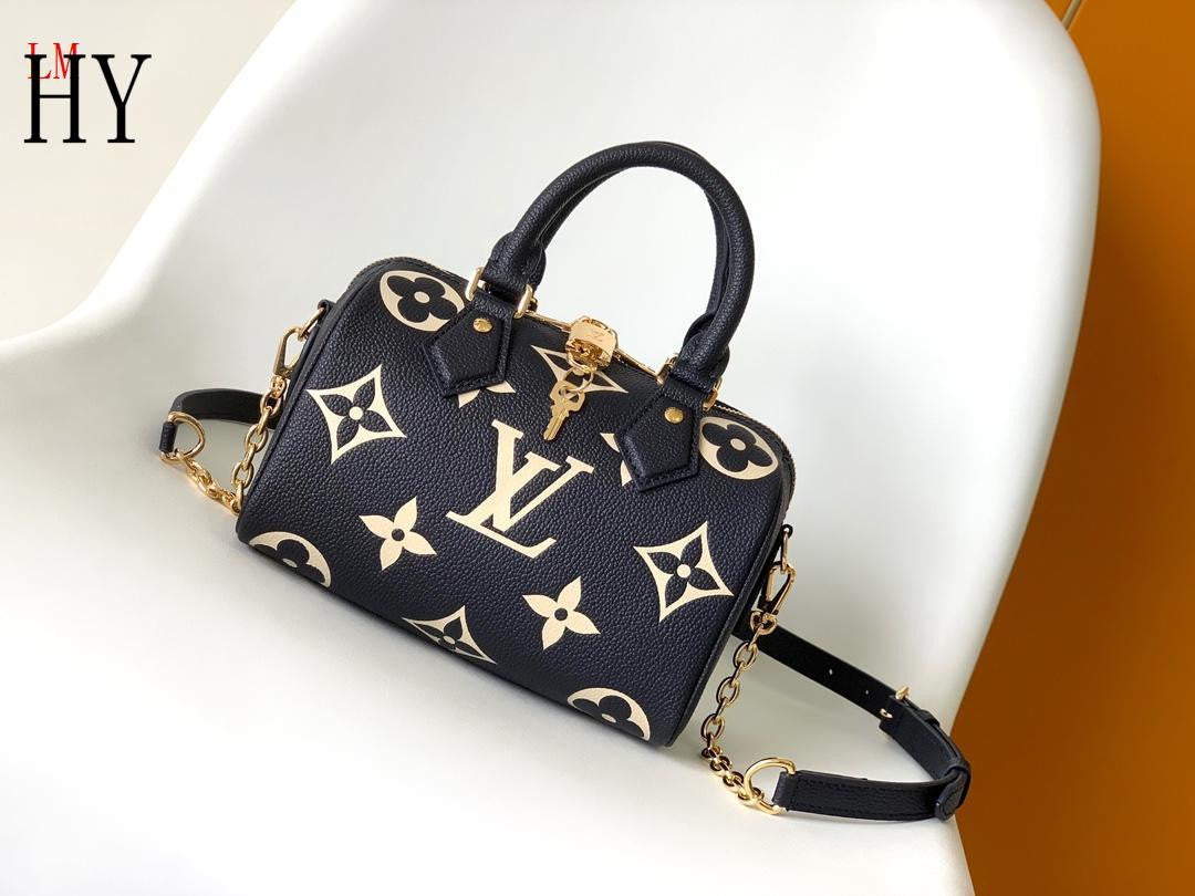 LV Black Leather Bag