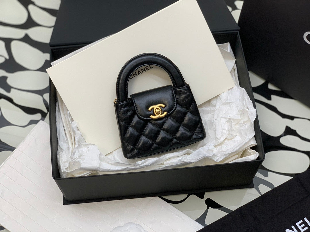 Chanel Kelly Shopping Bag Black Calfskin