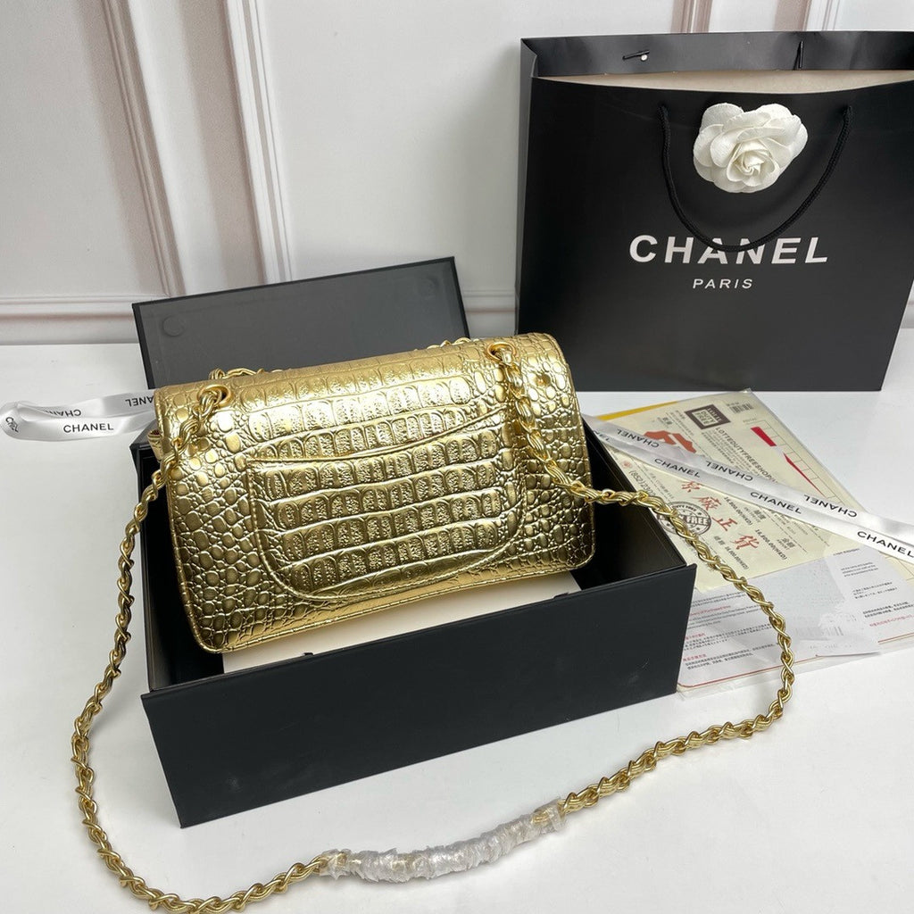 Chanel Croco Bag Gold