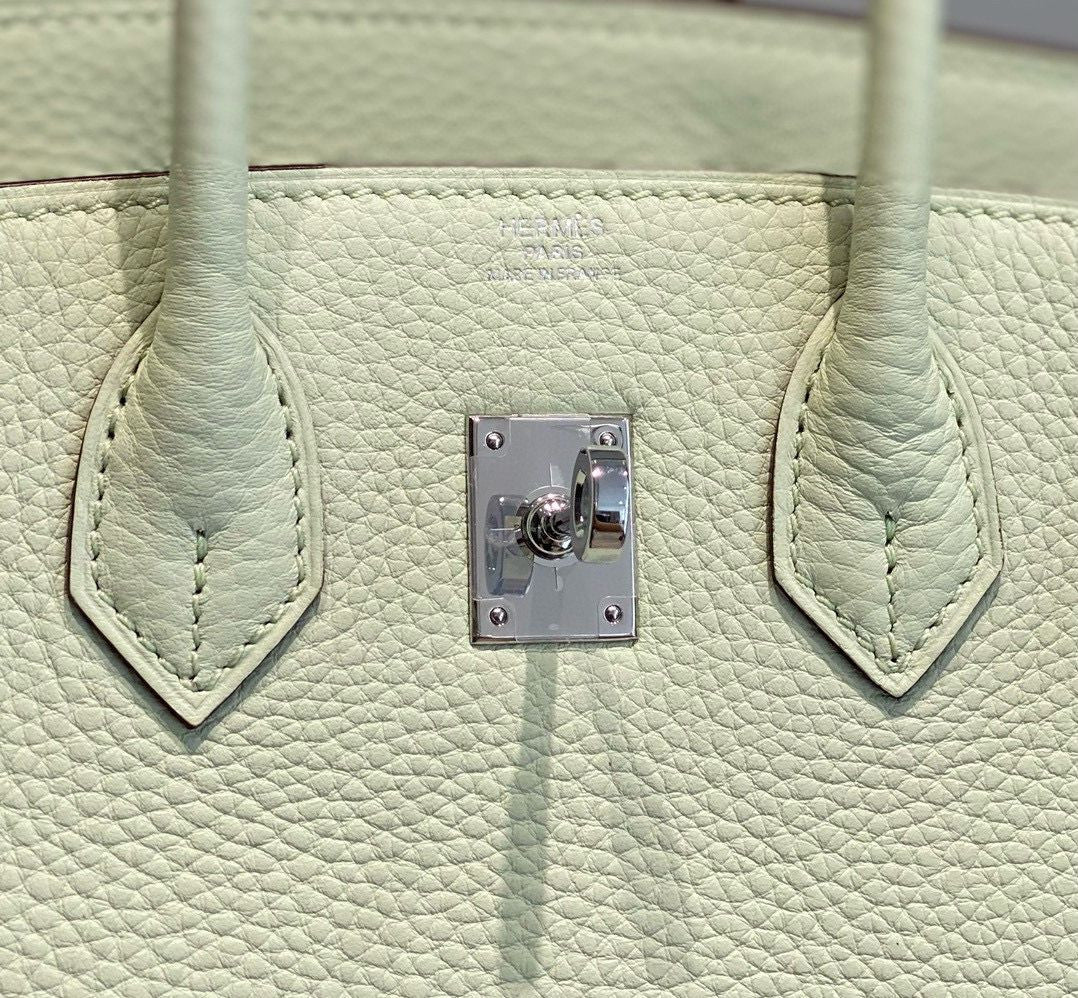 Hermes Birkin In Vert Fizz Clemence Leather PHW