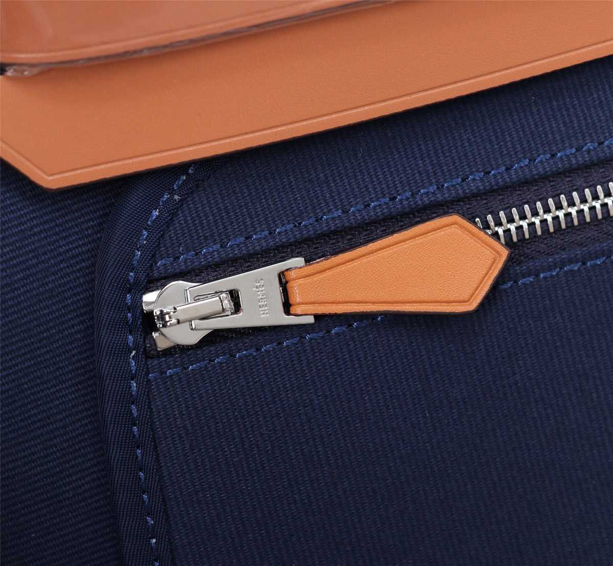 Hermes Herbag dark blue canvas