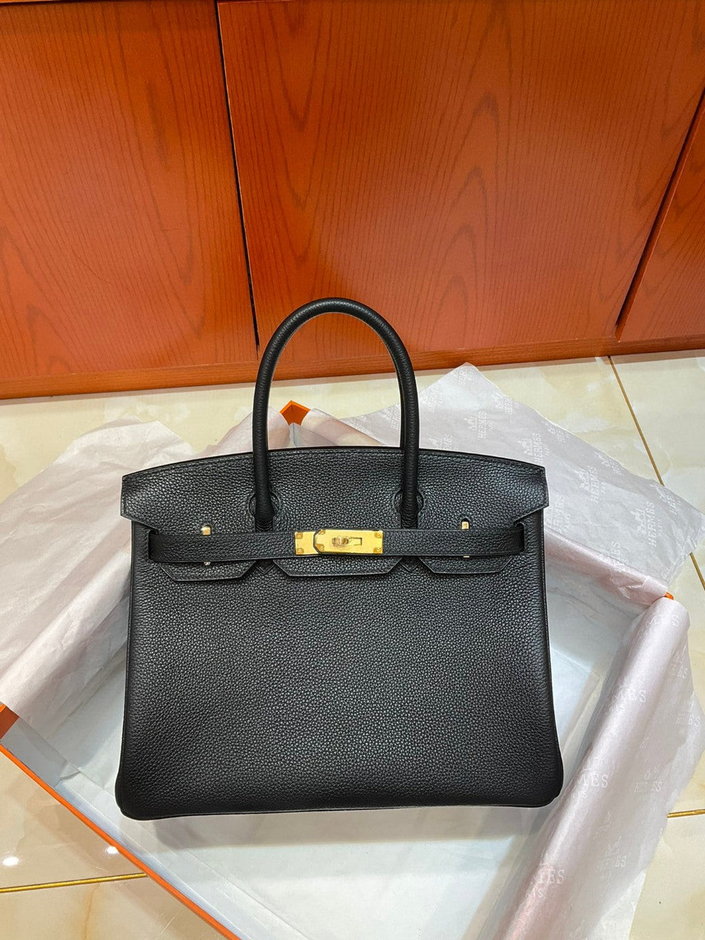 Hermes Togo Birkin Negru