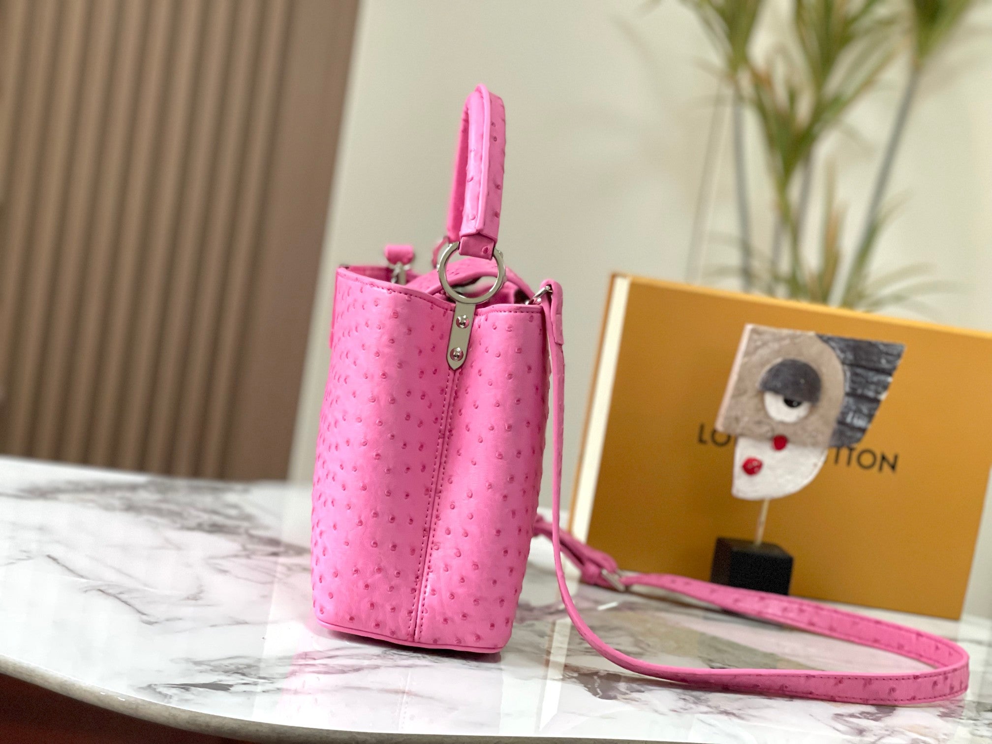 Louis Vuitton Capucines In Ostrich