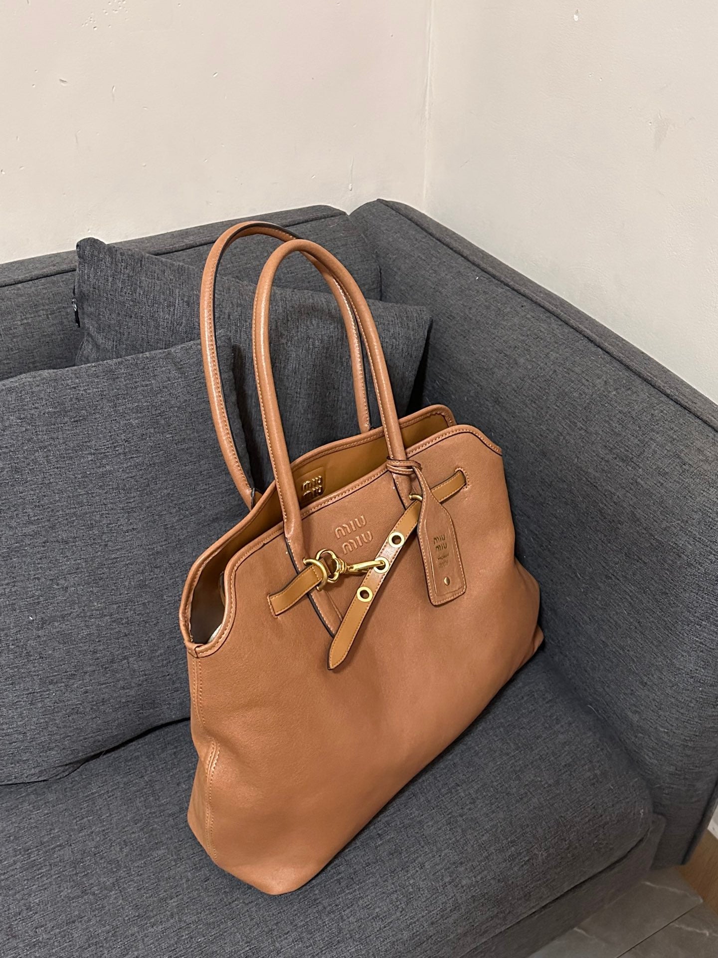 Miu Miu Aventure Nappa Leather Bag