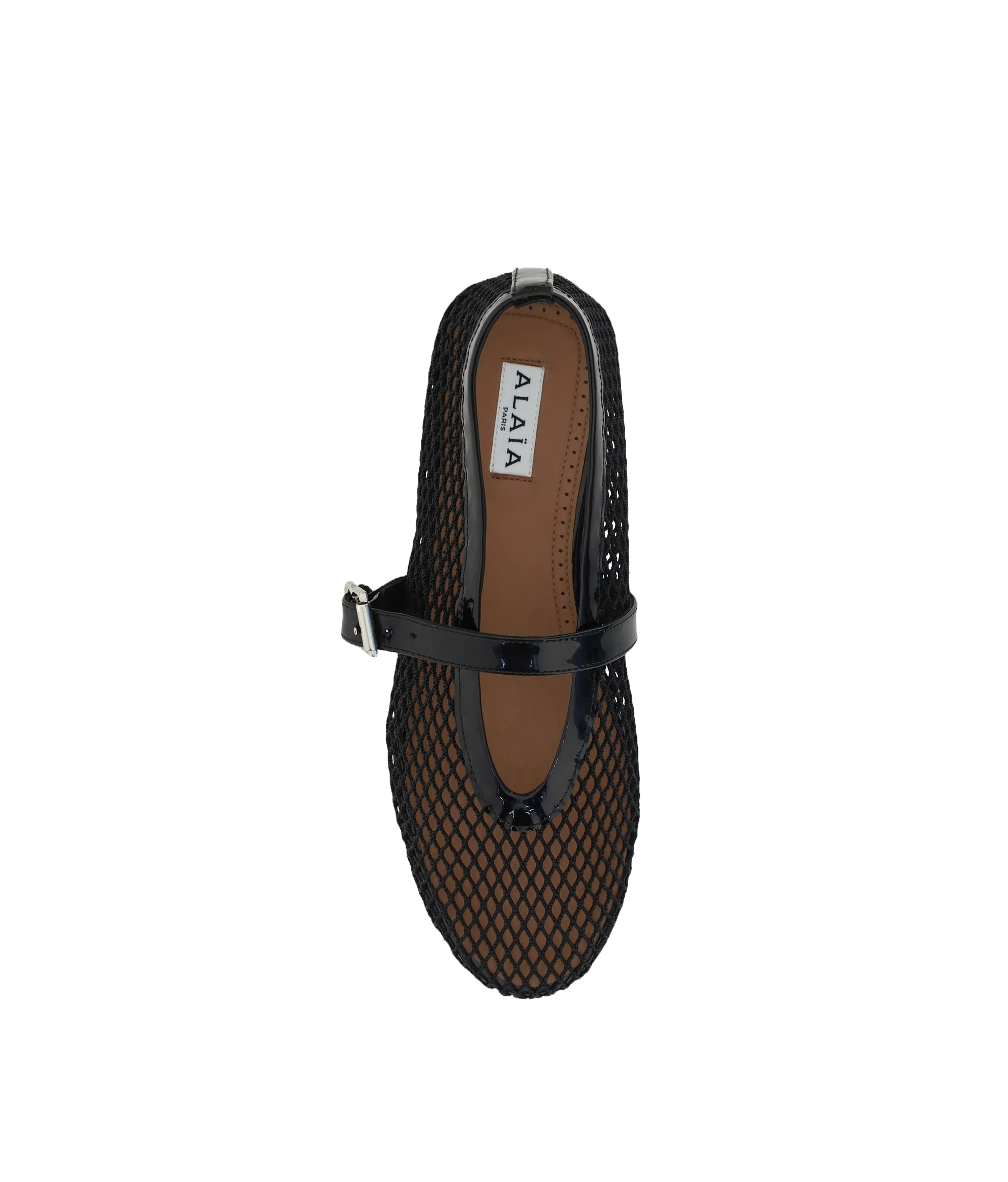 Alaia fishnet ballet flats