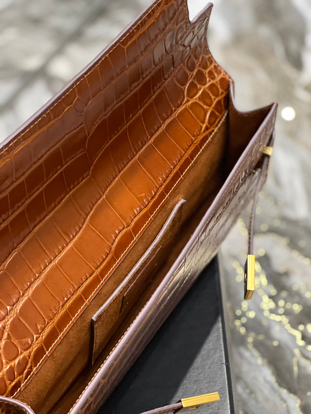 YSL Clutch In Brown