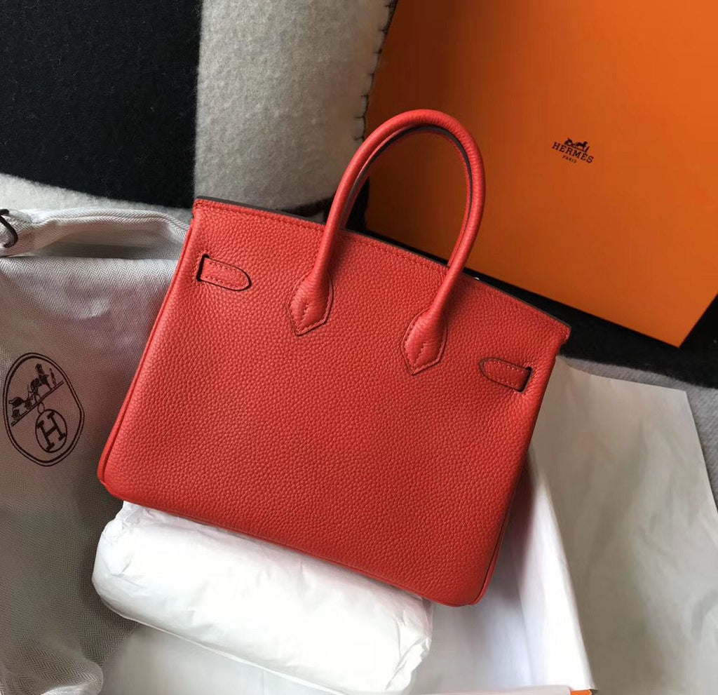 Hermes Birkin In Rouge Piment Clemence Leather GHW