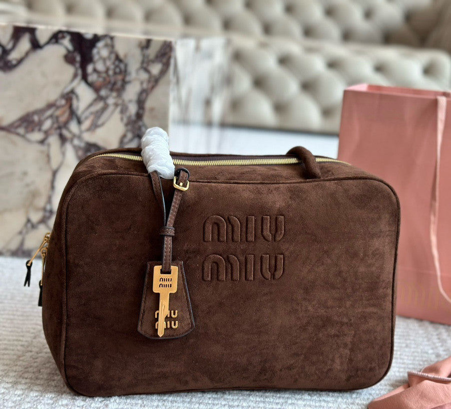 Miu  Miu Top Handle Suede Bag