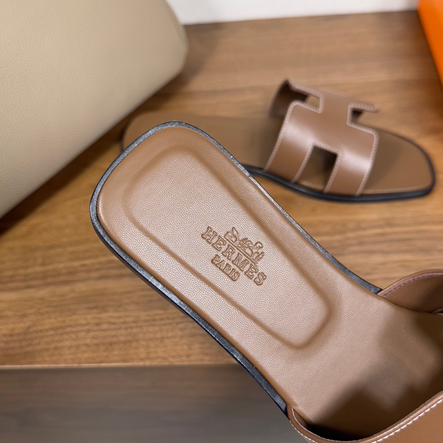 Hermes sandals chocolate