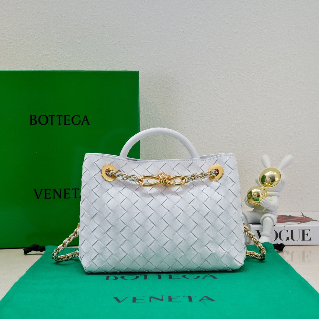 Bottega Venetta white bag