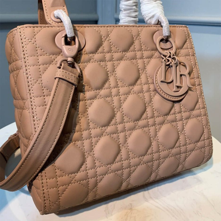 Medium Lady Dior Bag in Nude
