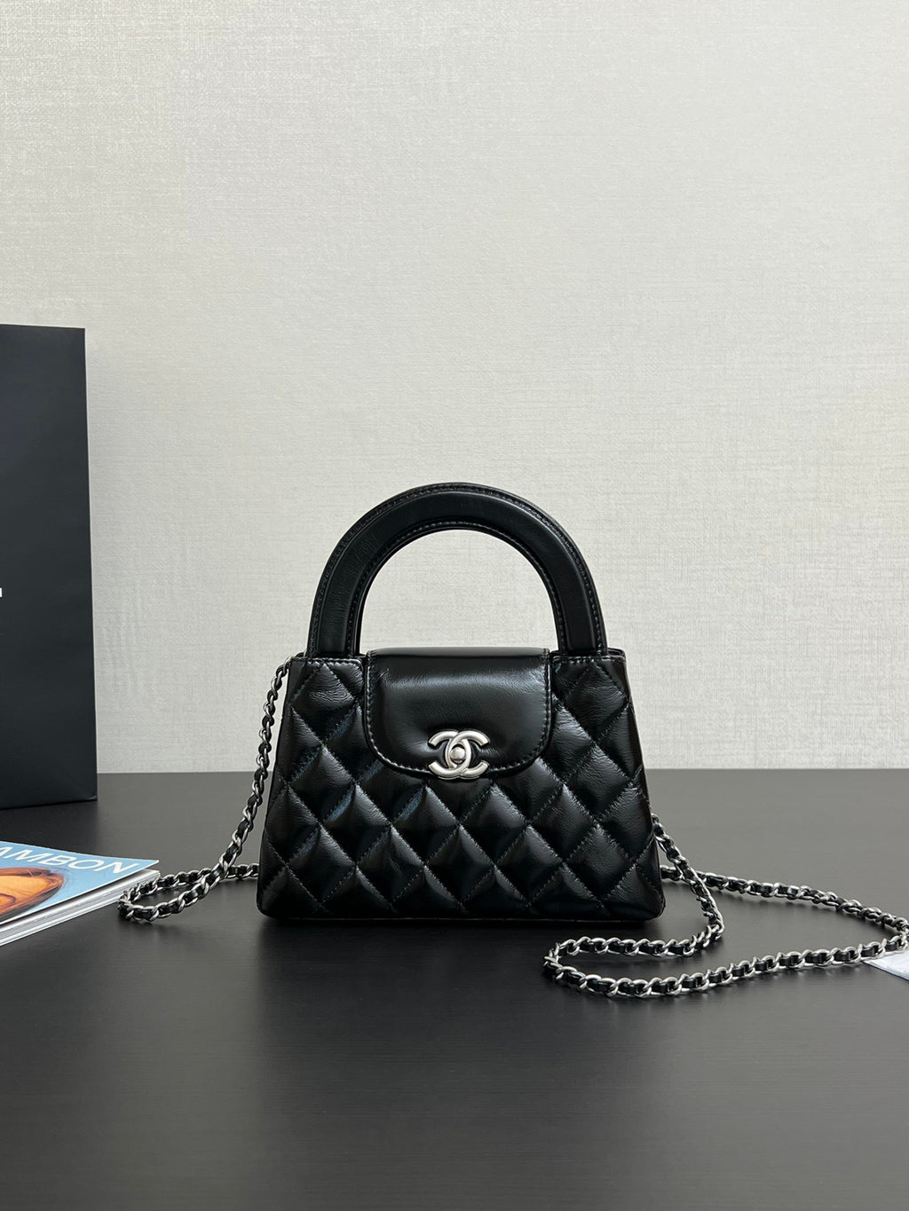 Chanel Kelly Shopping Bag Black Calfskin