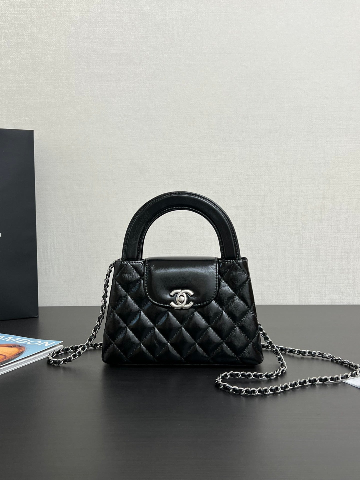 Chanel Kelly Shopping Bag Black Calfskin