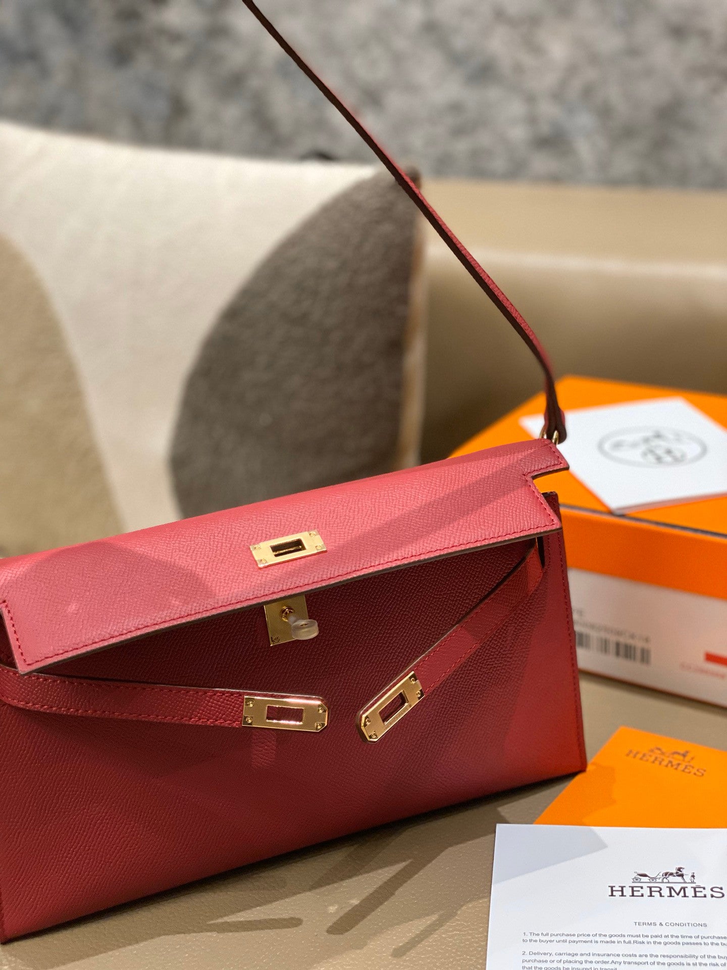 Hermes Elan Bag In Bordo
