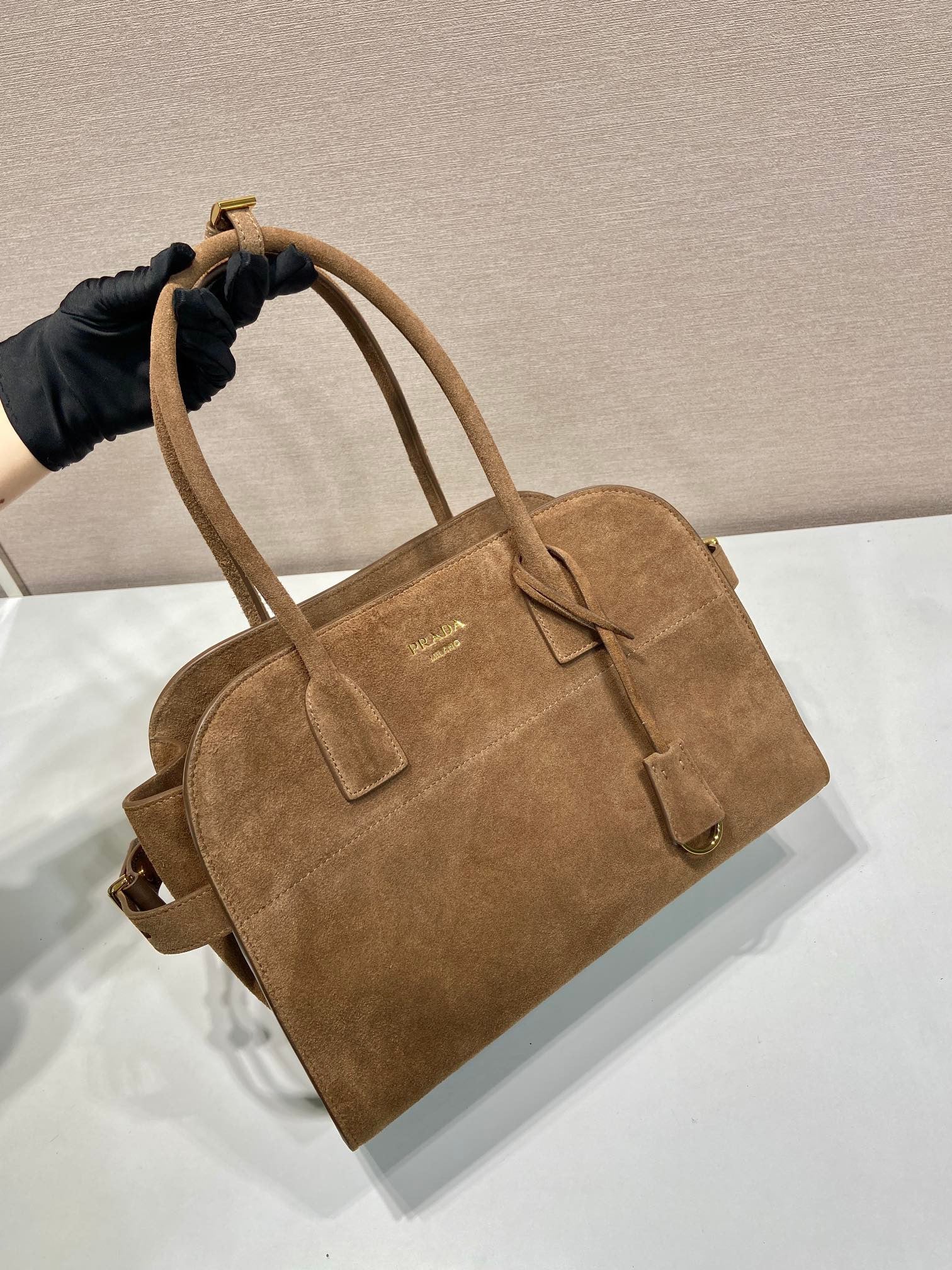 Prada Suede  Brown Bag
