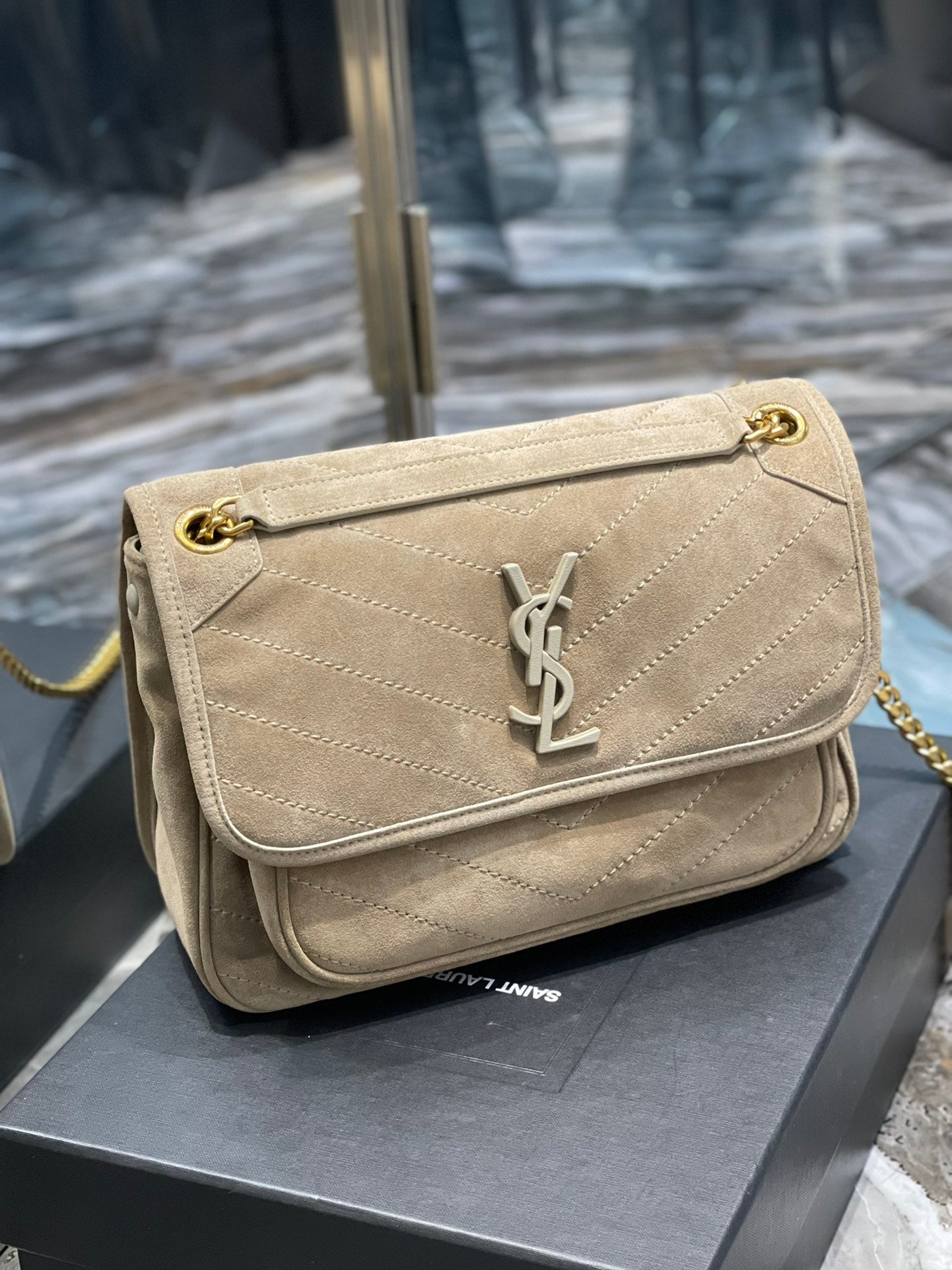 YSL Bag In suede