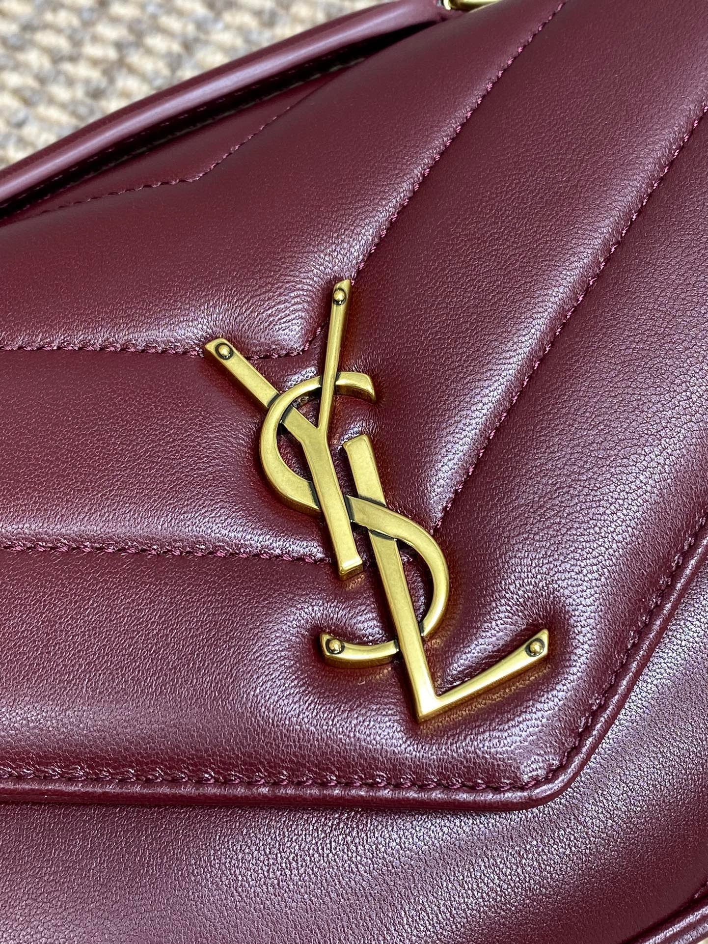 YSL Lou Lou burgundy