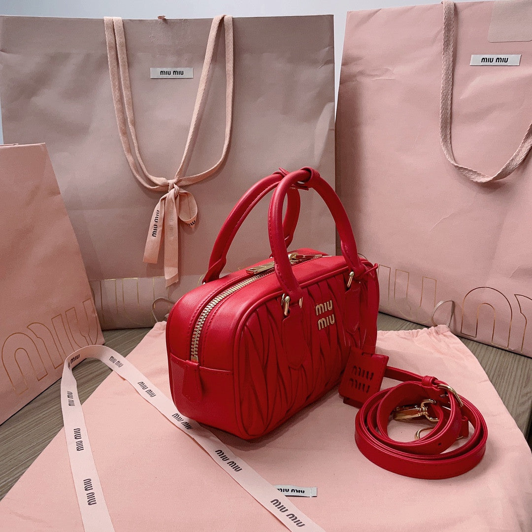 Miu Miu Metalasse red bag