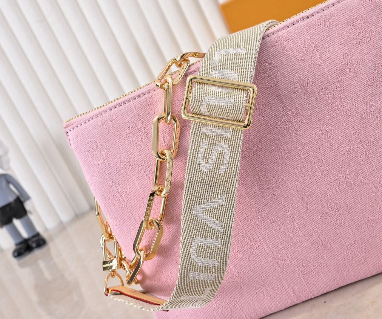 Louis Vuitton pink denim bag