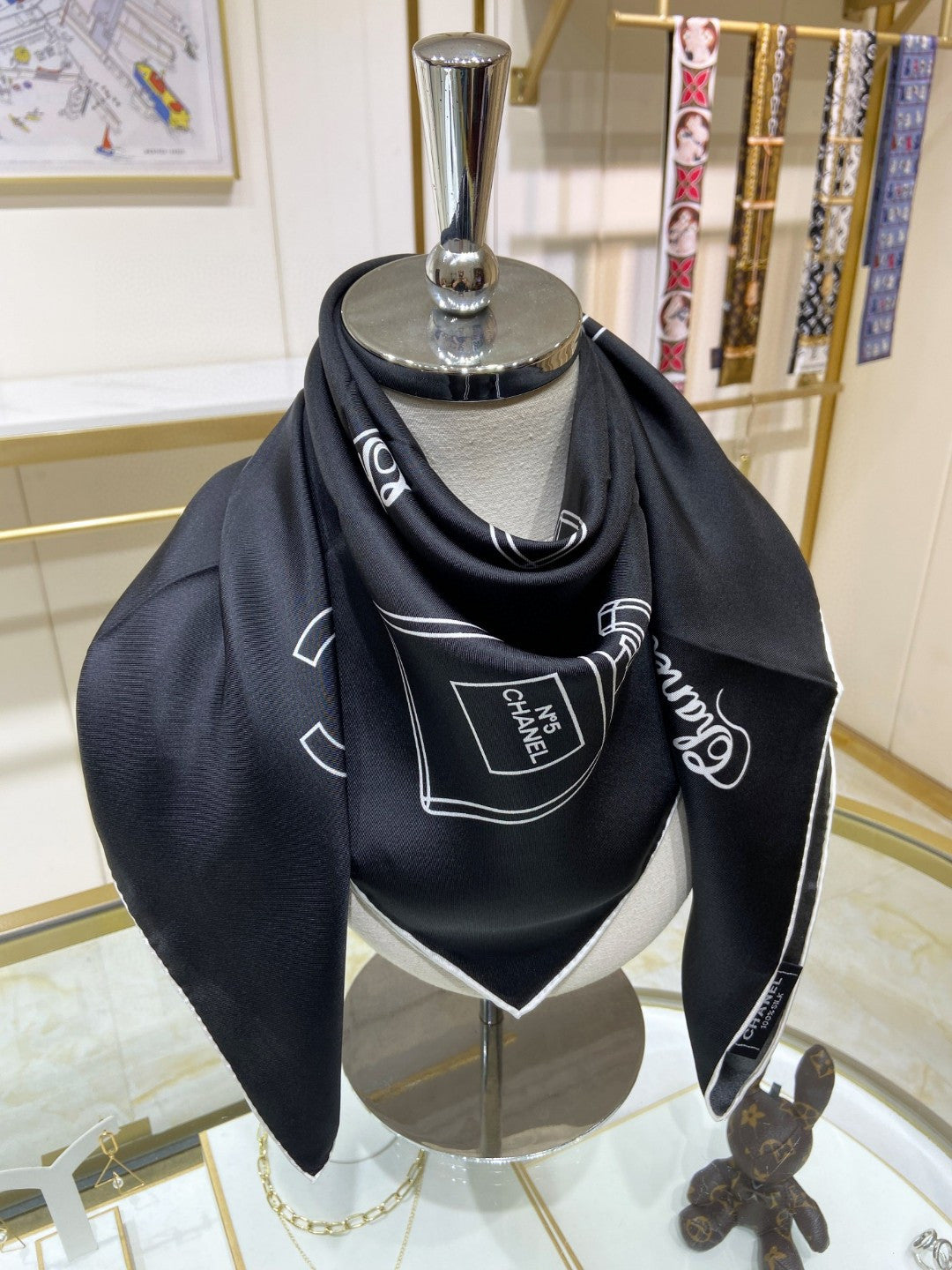 Chanel silk scarf