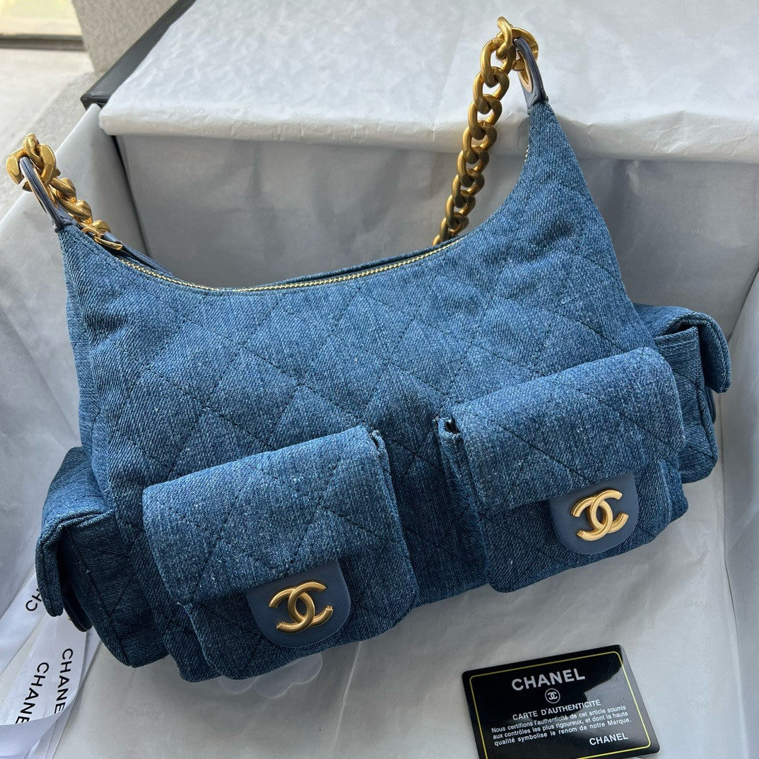 Chanel Hobo Purse Denim