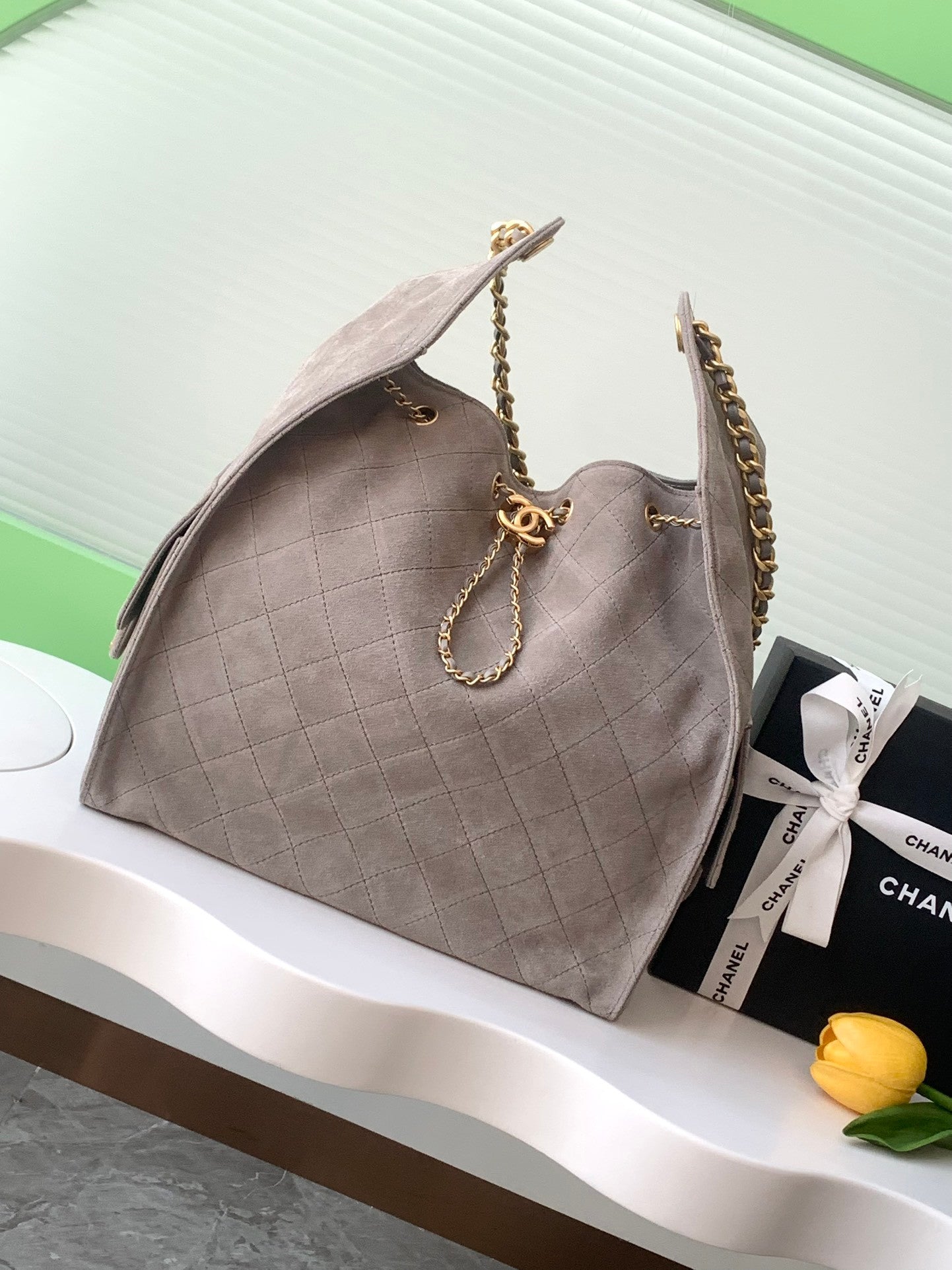 Chanel Suede Hobo Bag