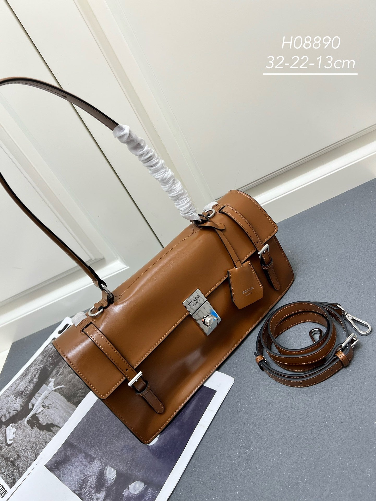 Prada brown leather bag