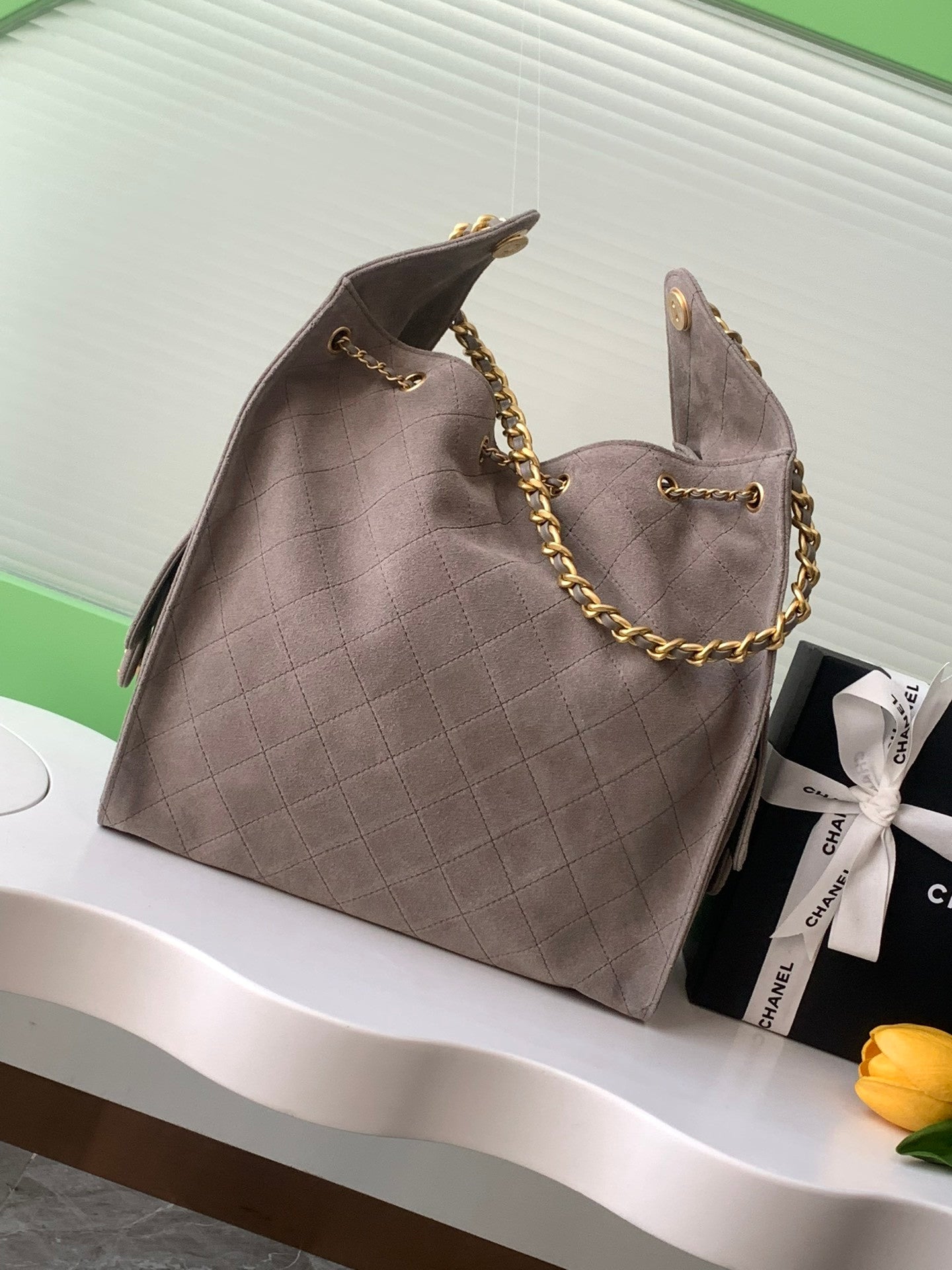 Chanel Suede Hobo Bag