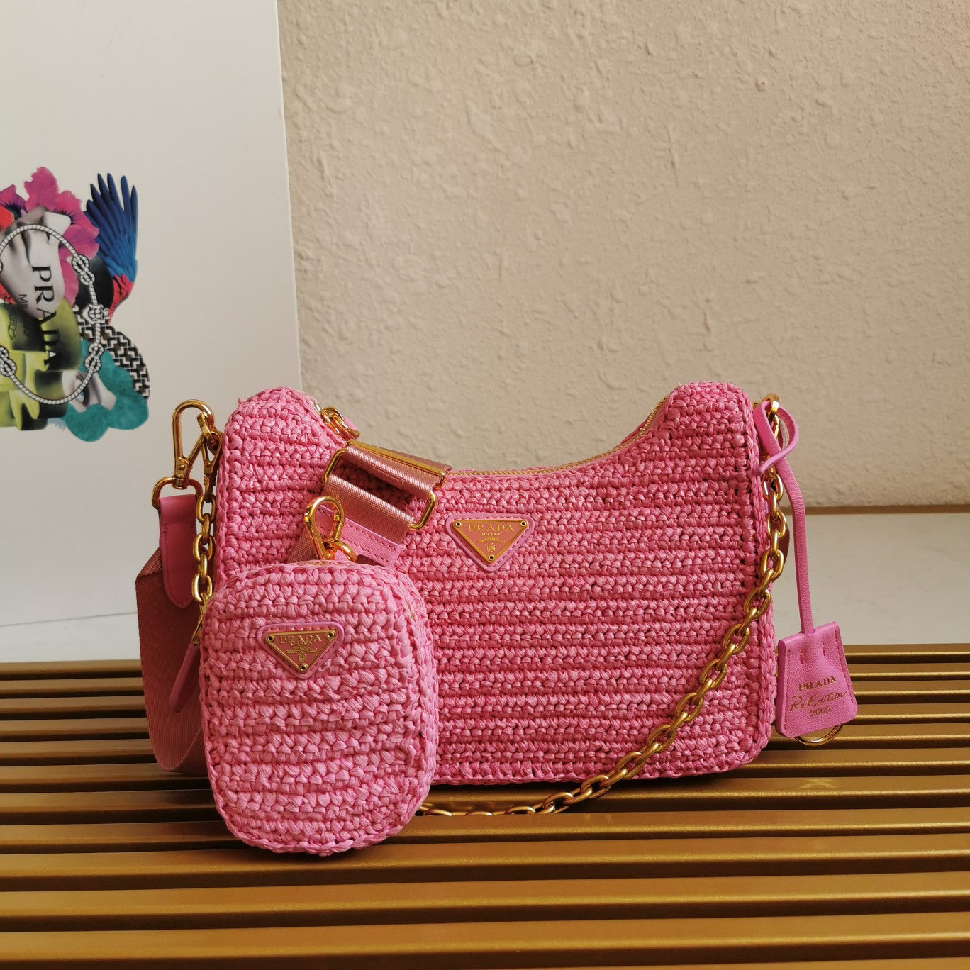 Prada Re-edition 2005 Raffia Bag
